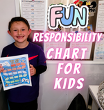 Kid hold a chart for Fun Responsibility Chart for Kids