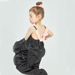 Petite Hailey Ruffle Unbal Silk Dress Black