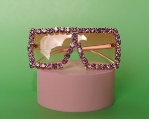 Pink Rhinestone Glasses