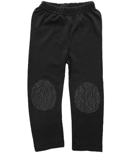 
            
                Load image into Gallery viewer, oddler boy outfit comes with a grey and black striped t-shirt, a white crown symbol on the front and black pants with faux leather lining the knees. 
            
        