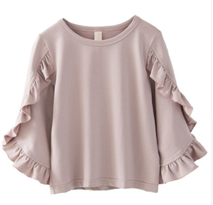 
            
                Load image into Gallery viewer, The Ruffled Sleeve Top is such a beautiful blouse that can be worn by our baby diva&amp;#39;s all the way up to our tween girls! The ruffle design lines the outer and inner part of the sleeves making it super fashionable. The color of the blouse is a blush pink which pairs nicely with jeans or black pants. 
            
        