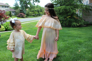 
            
                Load image into Gallery viewer, This Ombre Embroidered Tunic Dress has a beautiful silhouette with tiered fluttered sleeves. With the ultra-soft material this dress is fit for any occasion. The calming color contrast is of a beautiful sun rise and will leave people taking a double look!  Don&amp;#39;t forget to check out the Mommy and Me set to match your mini in style!
            
        